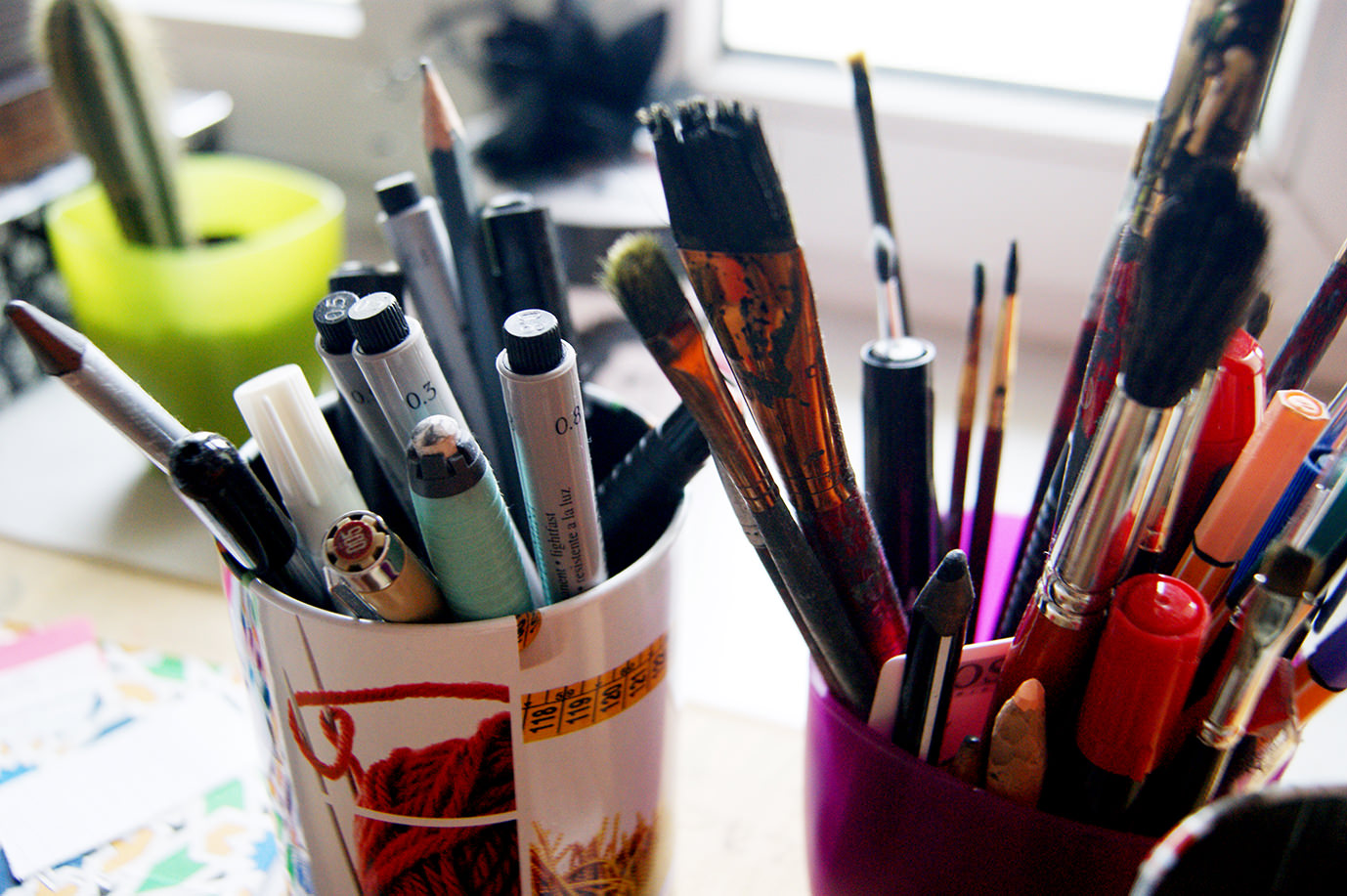 Brushes and markers